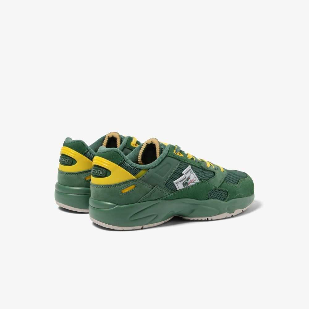 Lacoste Storm 96 Lo Cuero Verde Amarillo | 7043-WOXBT