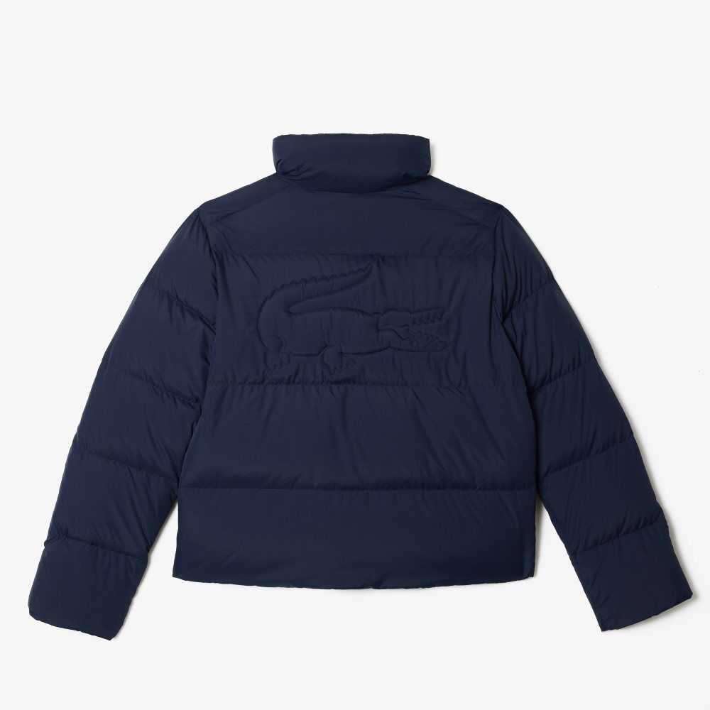 Lacoste Stowable Hood Acolchado Azul Marino Azules | 2301-KJMLP