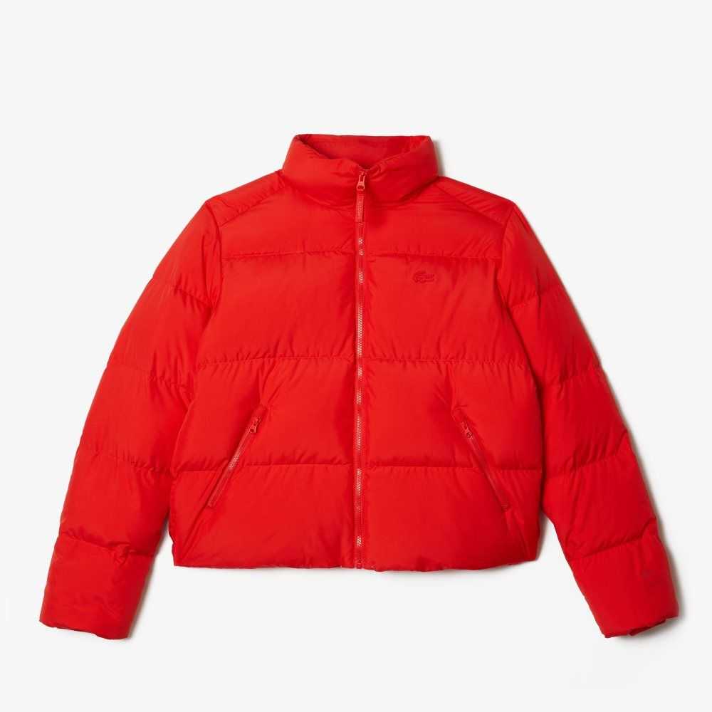 Lacoste Stowable Hood Acolchado Rojas | 9378-CPTEM