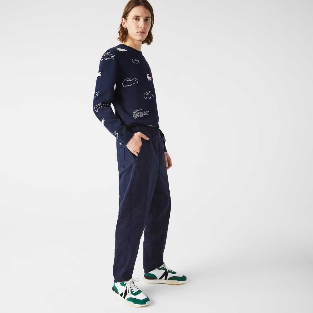 Lacoste Stretch Algodon Jogging Azul Marino Azules | 7528-IZYHL