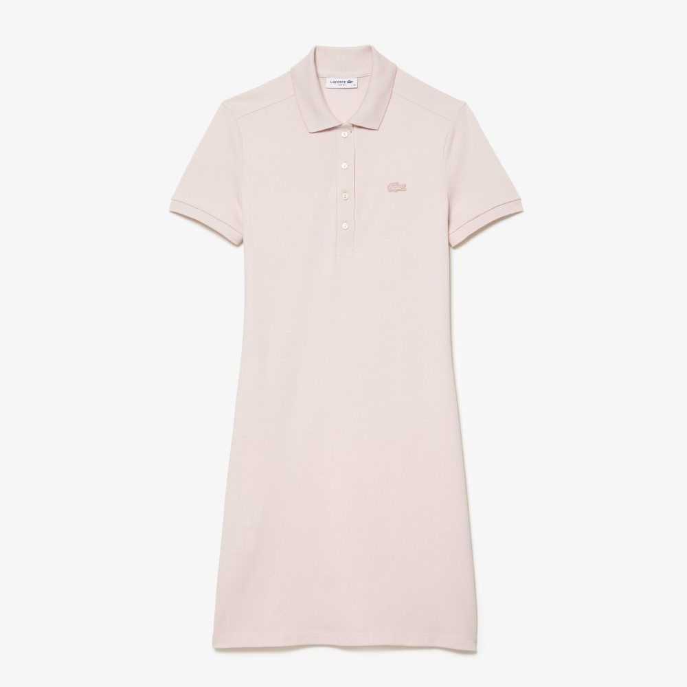 Lacoste Stretch Algodon Pique Polo Rosas Claro | 4235-INKRV