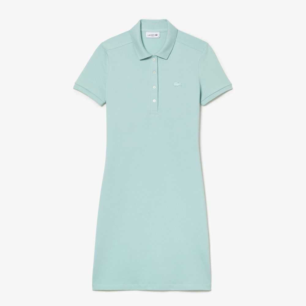 Lacoste Stretch Algodon Pique Polo Verde Menta | 2470-LXANM