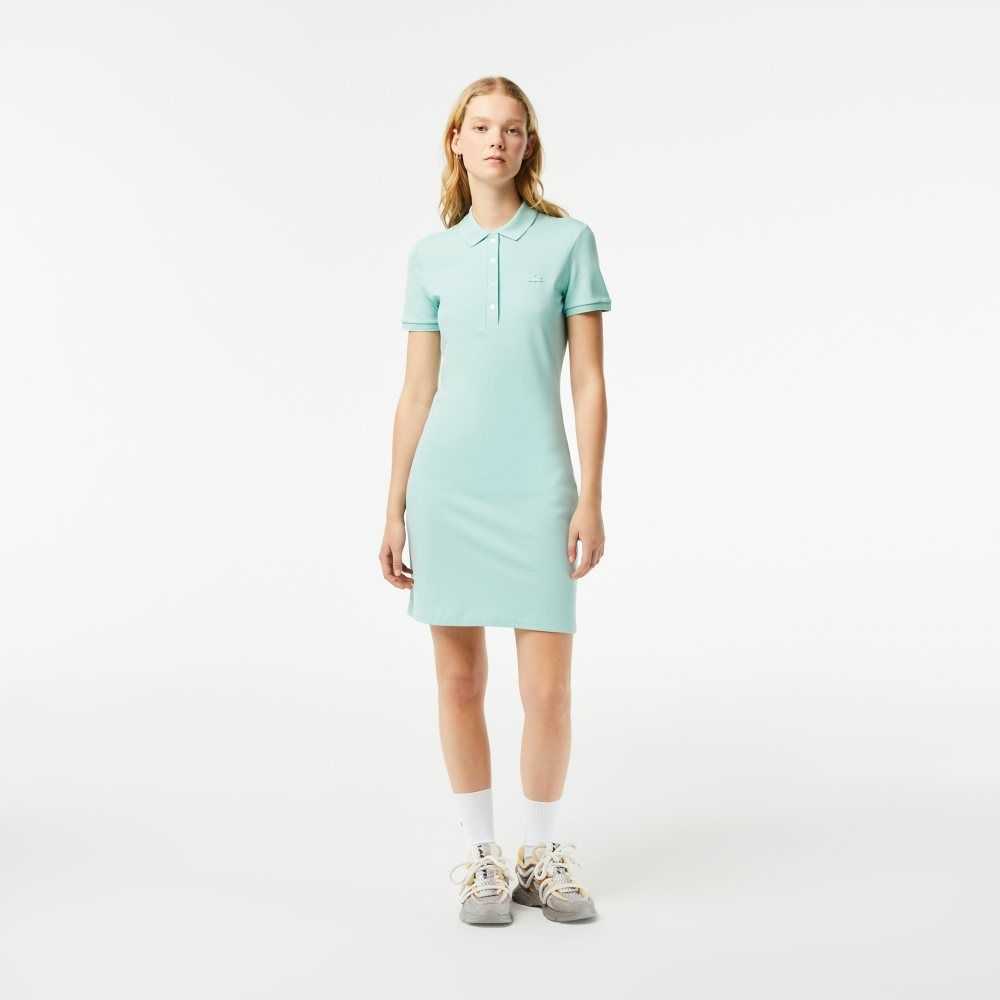 Lacoste Stretch Algodon Pique Polo Verde Menta | 2470-LXANM