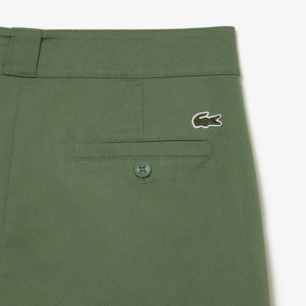 Lacoste Stretch Gabardine Kaki Verde | 5361-HTADZ