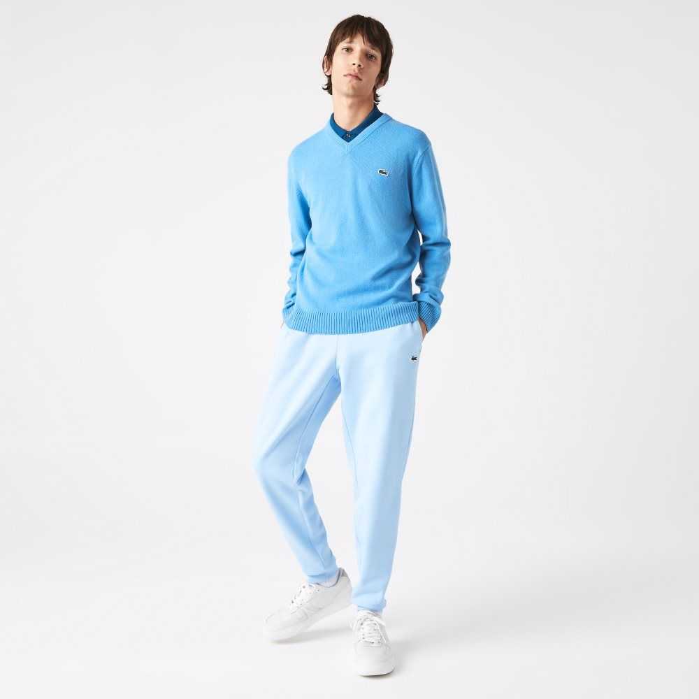 Lacoste Tapered Fit Fleece Azules | 5429-OUISC