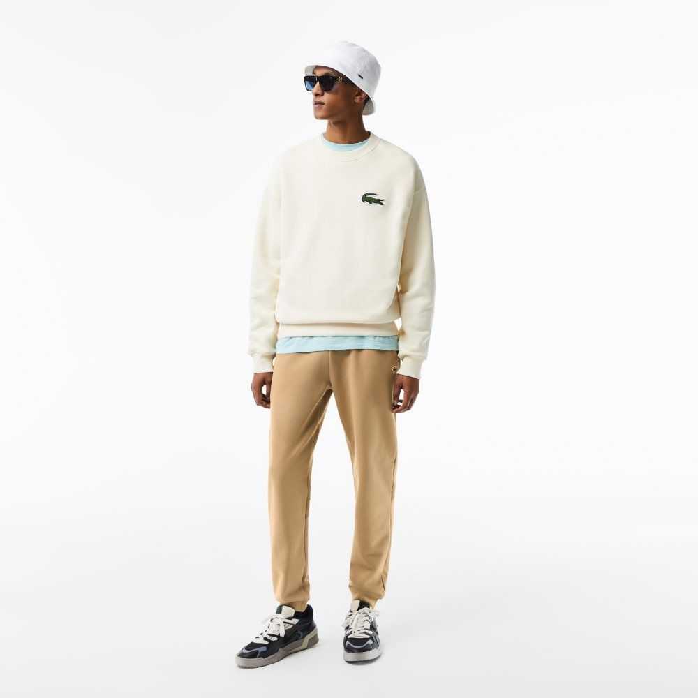 Lacoste Tapered Fit Fleece Beige | 6924-HFLQV