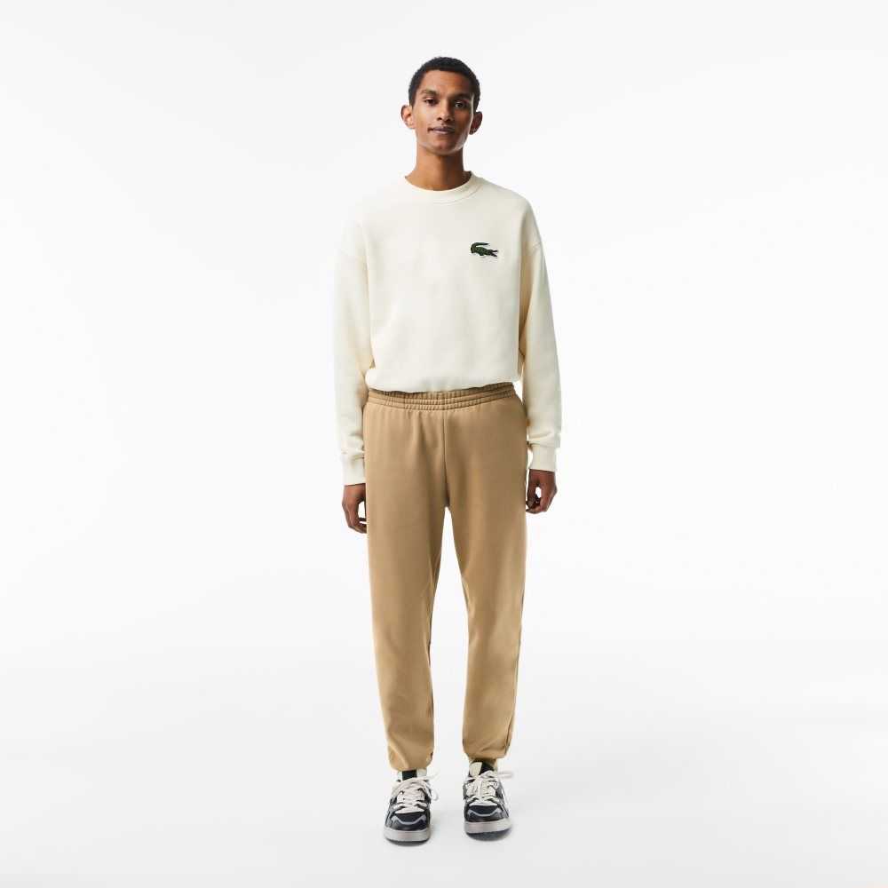 Lacoste Tapered Fit Fleece Beige | 6924-HFLQV