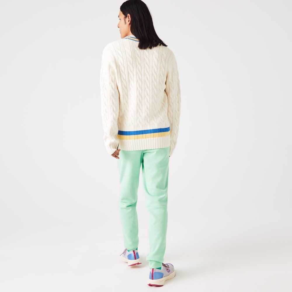 Lacoste Tapered Fit Fleece Trackpants Verde Claro | 6184-WEIBN