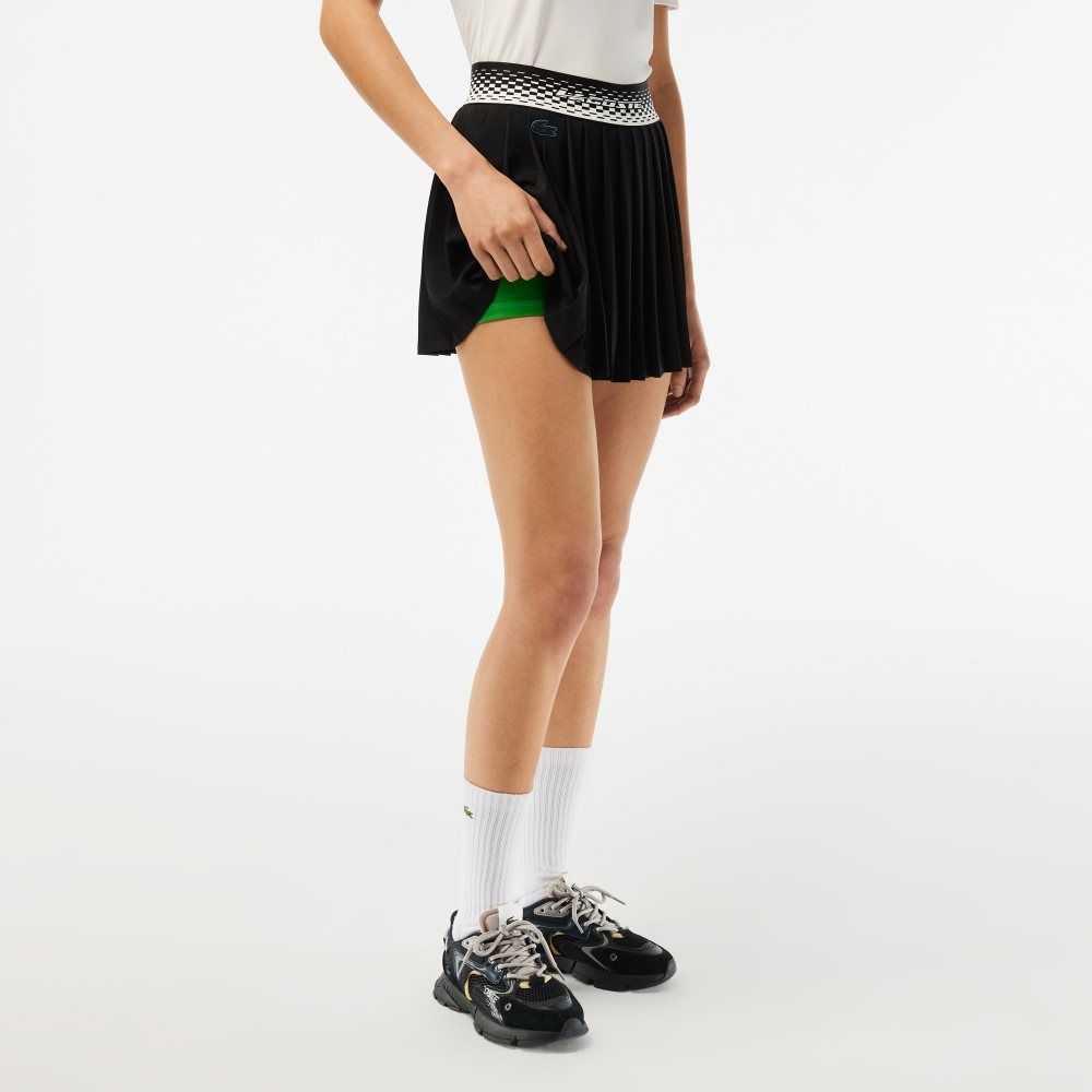 Lacoste Tenis Plisado Skirts with Built-in Negras Verde | 1256-FSEBY