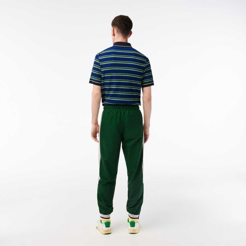 Lacoste Tenis Print Pista Pants Verde Blancas | 2690-GLIXU