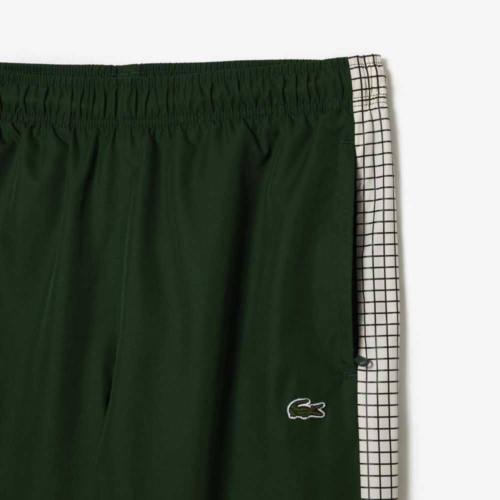 Lacoste Tenis Print Pista Pants Verde Blancas | 2690-GLIXU