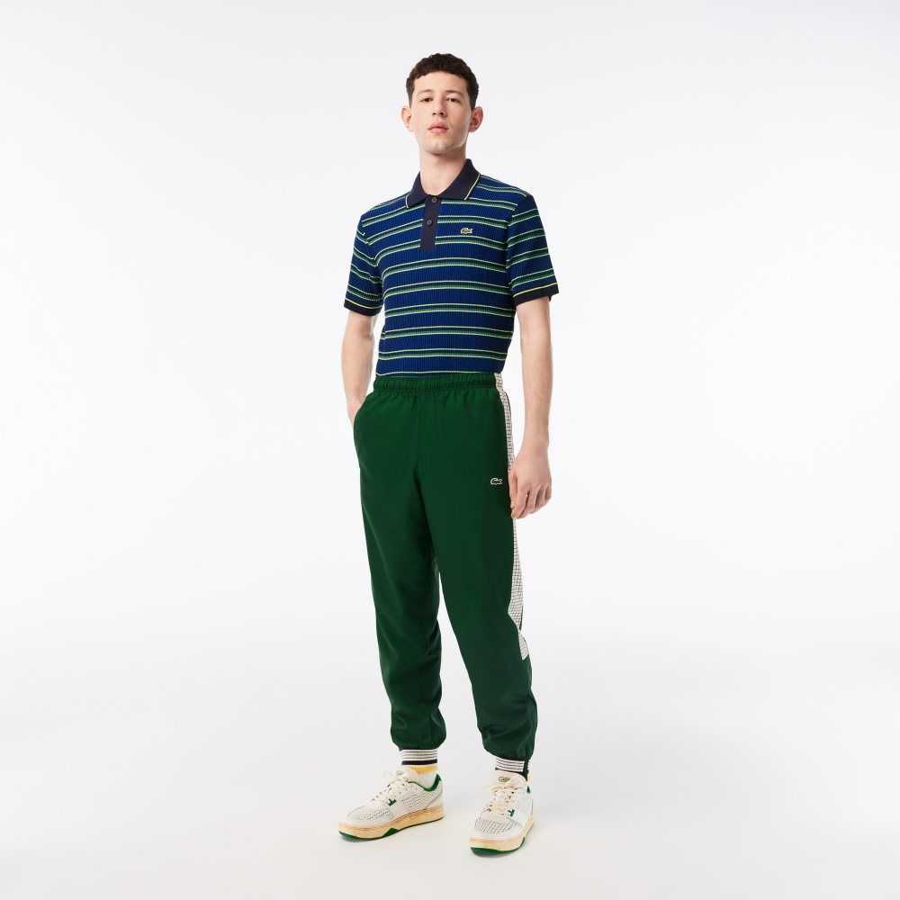 Lacoste Tenis Print Pista Pants Verde Blancas | 2690-GLIXU