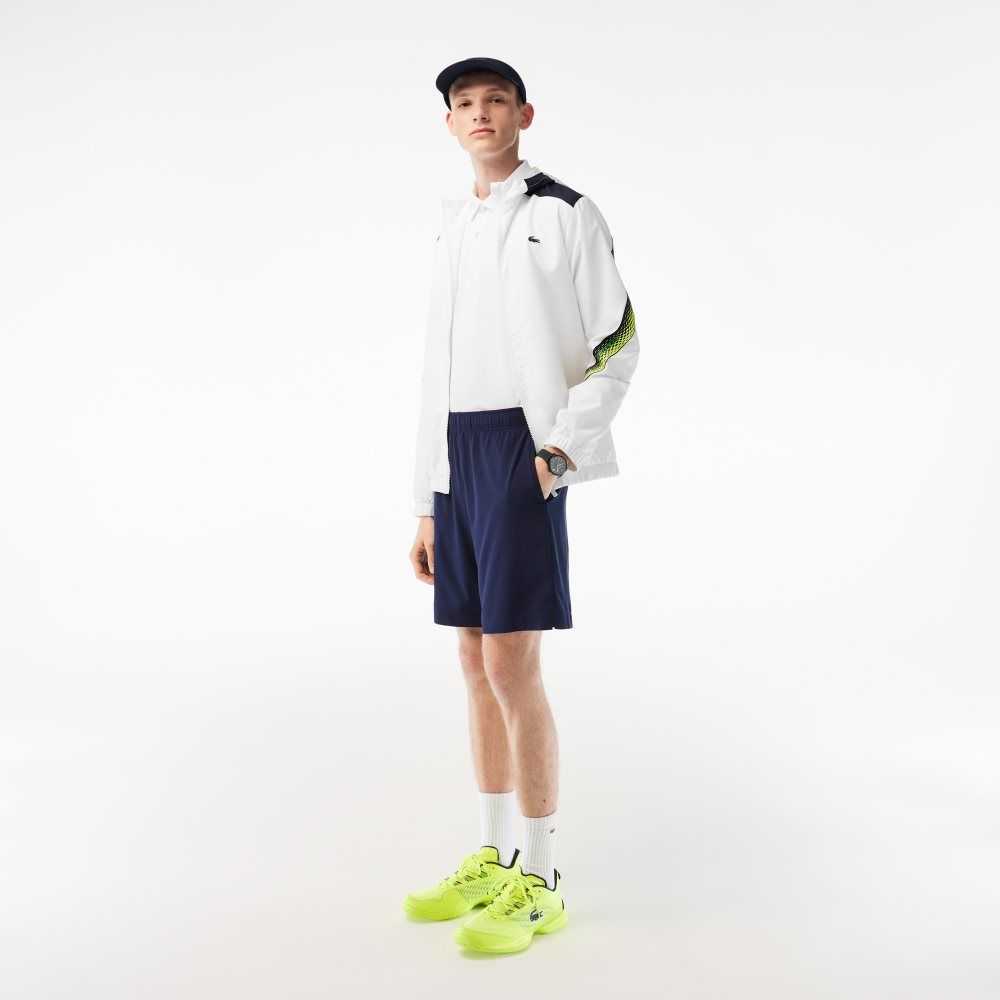 Lacoste Tenis Recycled Polyester Encapuchado Blancas Azul Marino Azules Amarillo Azul Marino Azules Amarillo | 8561-LIHXD