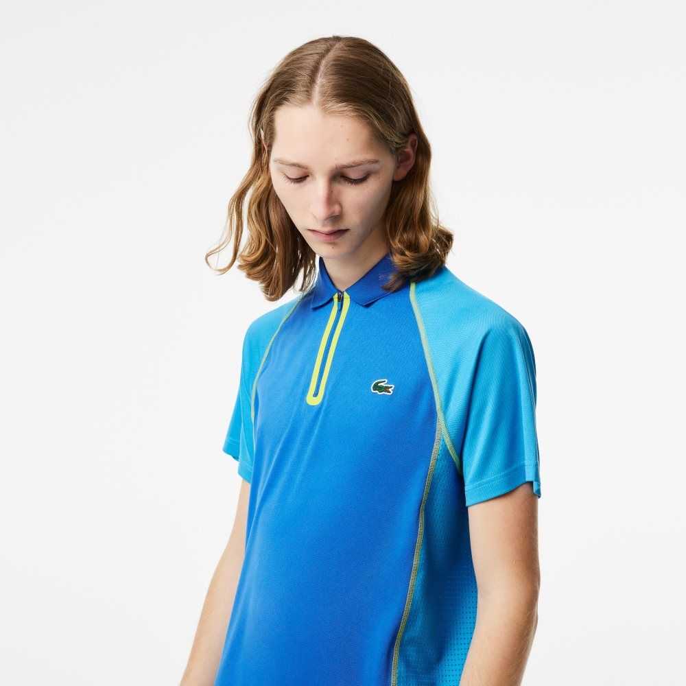 Lacoste Tenis Recycled Polyester with Ultra-Dry Tecnologia Azules Amarillo | 7630-XNFDG