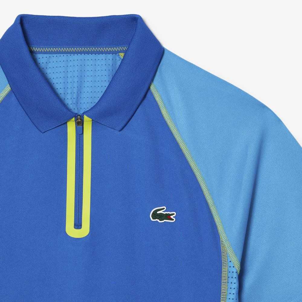 Lacoste Tenis Recycled Polyester with Ultra-Dry Tecnologia Azules Amarillo | 7630-XNFDG