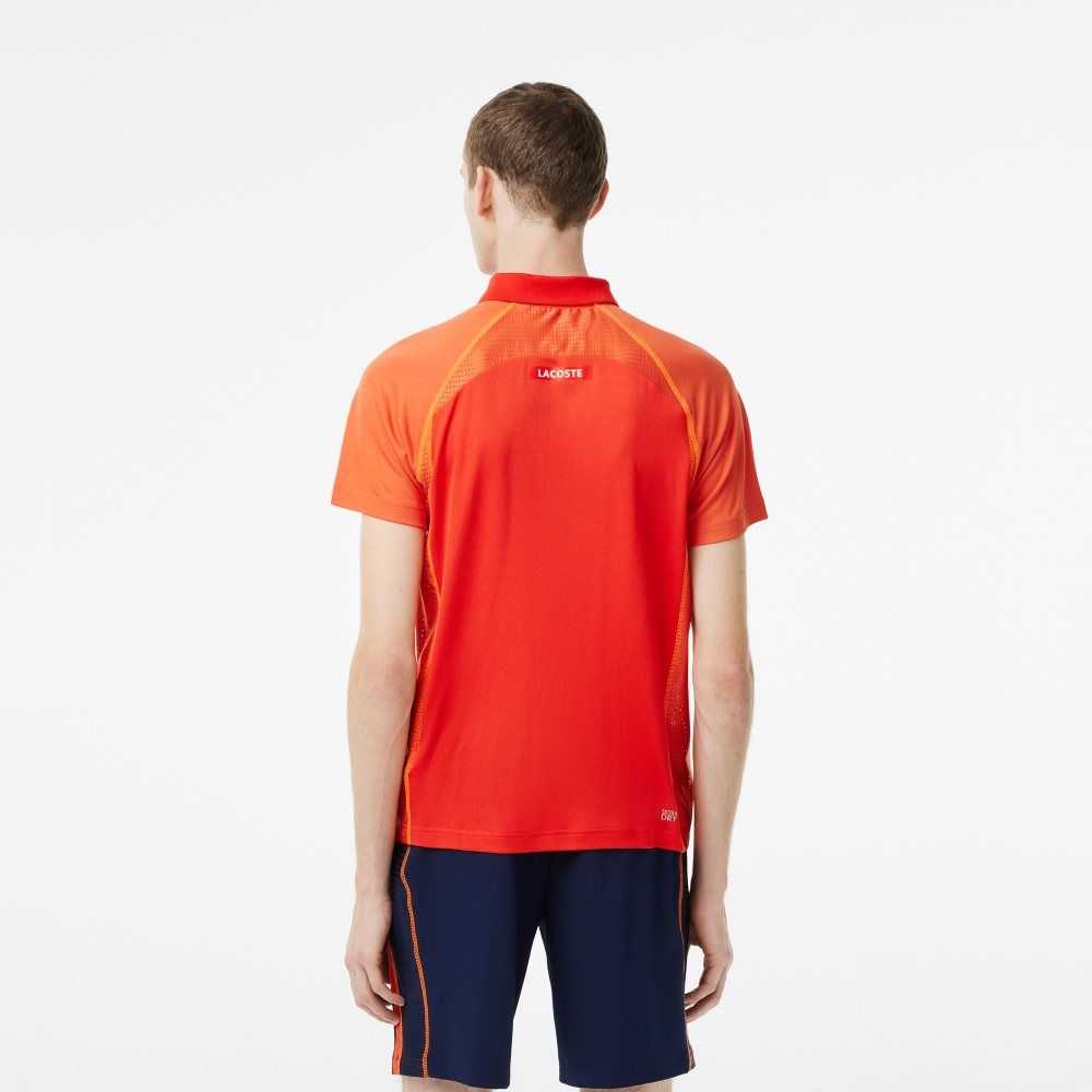 Lacoste Tenis Recycled Polyester with Ultra-Dry Tecnologia Rojas Naranjas | 8305-JFQMI