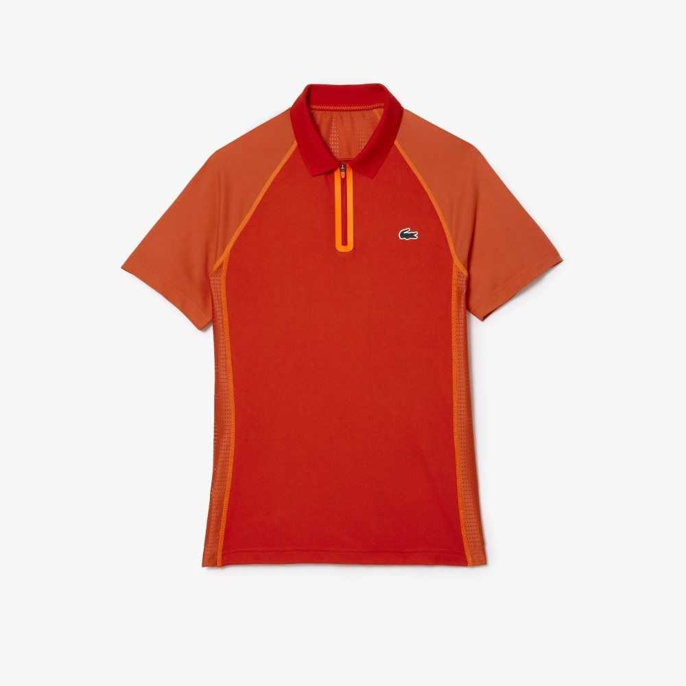 Lacoste Tenis Recycled Polyester with Ultra-Dry Tecnologia Rojas Naranjas | 8305-JFQMI