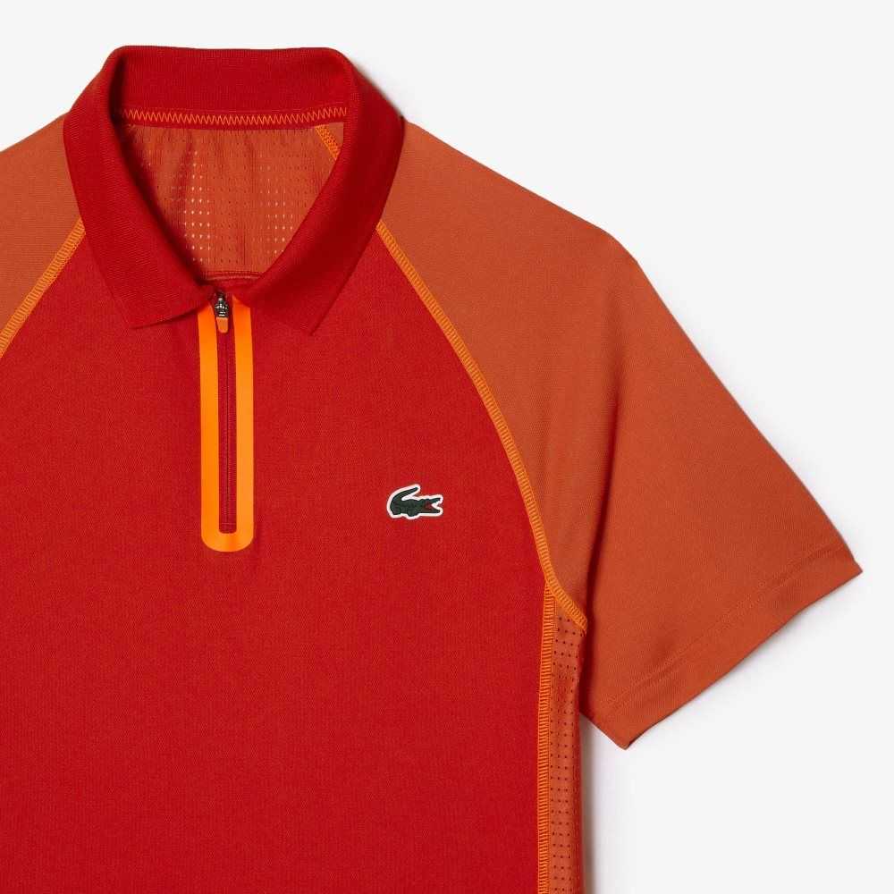 Lacoste Tenis Recycled Polyester with Ultra-Dry Tecnologia Rojas Naranjas | 8305-JFQMI