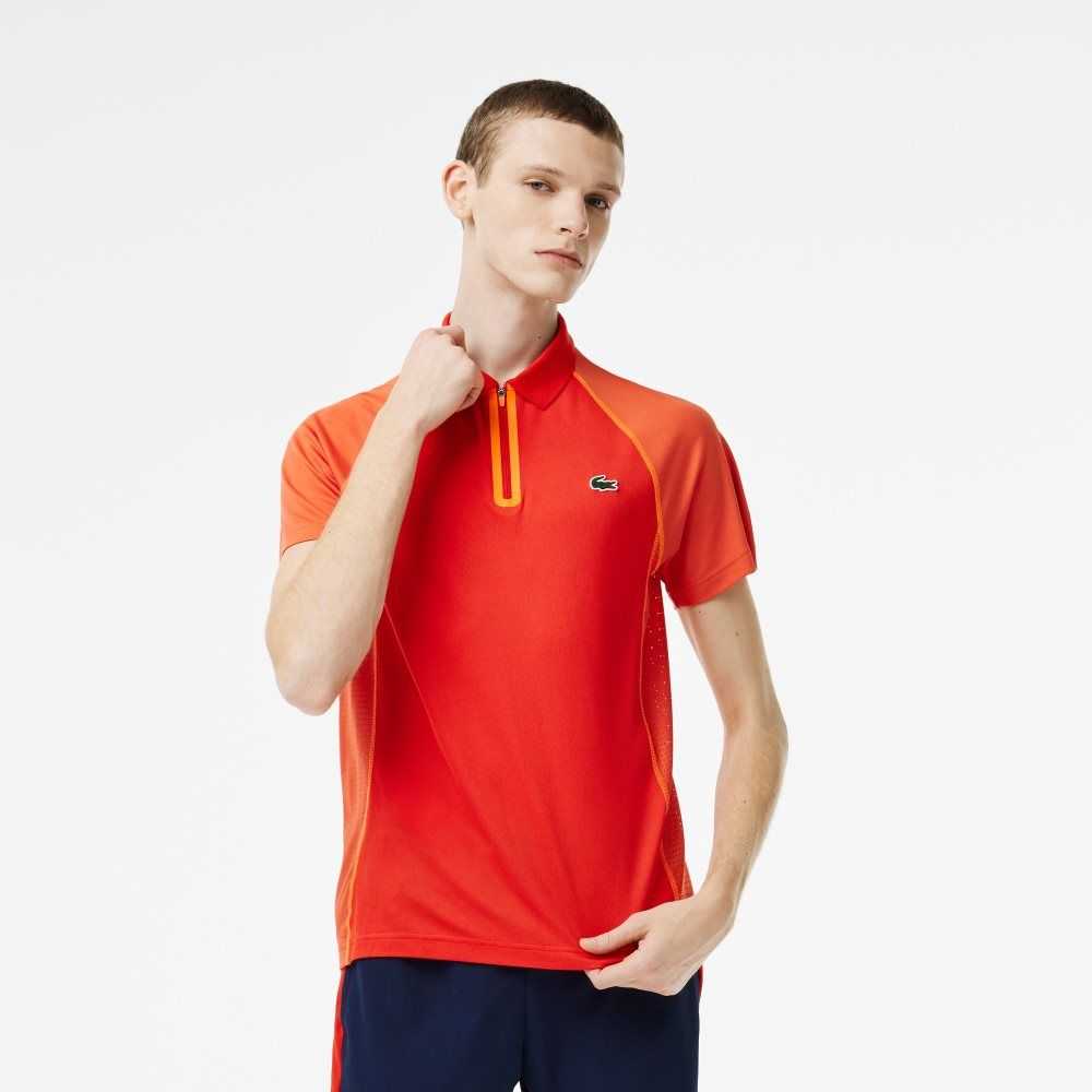 Lacoste Tenis Recycled Polyester with Ultra-Dry Tecnologia Rojas Naranjas | 8305-JFQMI