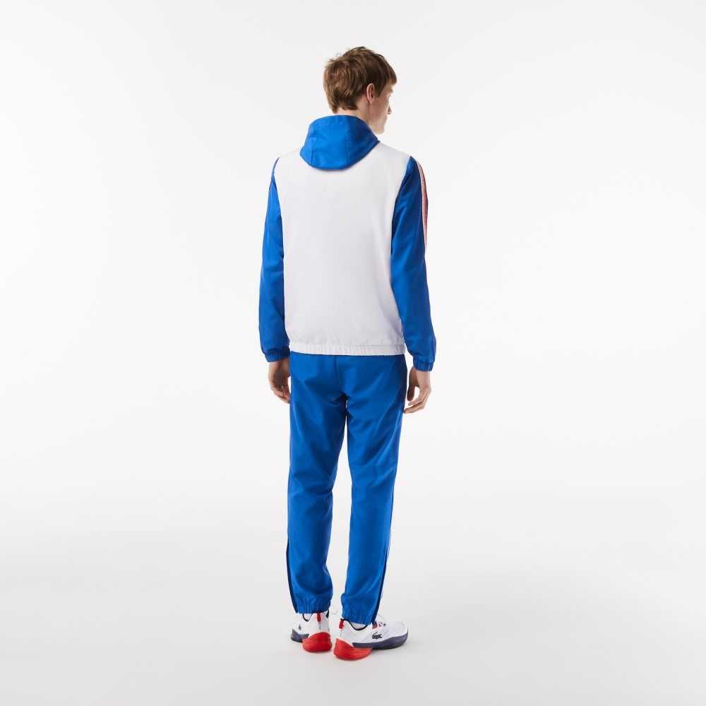 Lacoste Tenis Regular Fit Jogger Set Blancas Azules Blancas | 4256-BTIGA