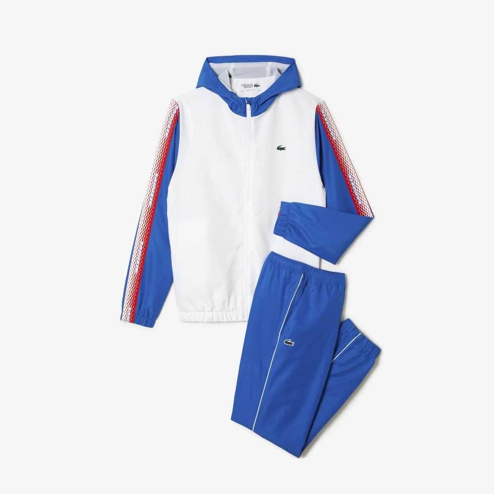 Lacoste Tenis Regular Fit Jogger Set Blancas Azules Blancas | 4256-BTIGA