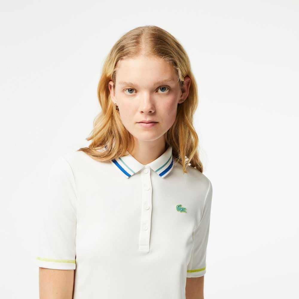 Lacoste Tenis Ultra-Dry Pique Blancas | 5079-IULZC