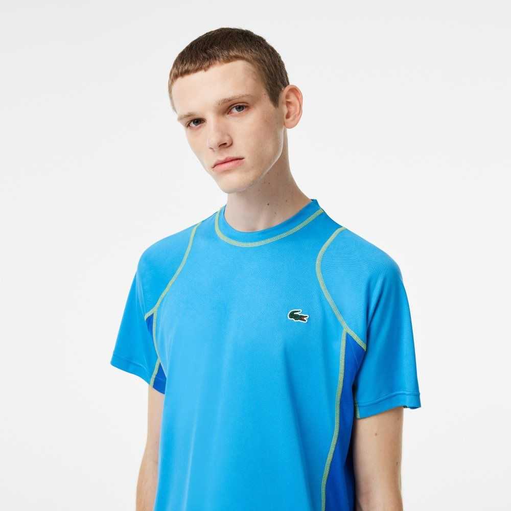 Lacoste Tenis in Tear Resistant Pique Azules Amarillo | 2367-WFCVU