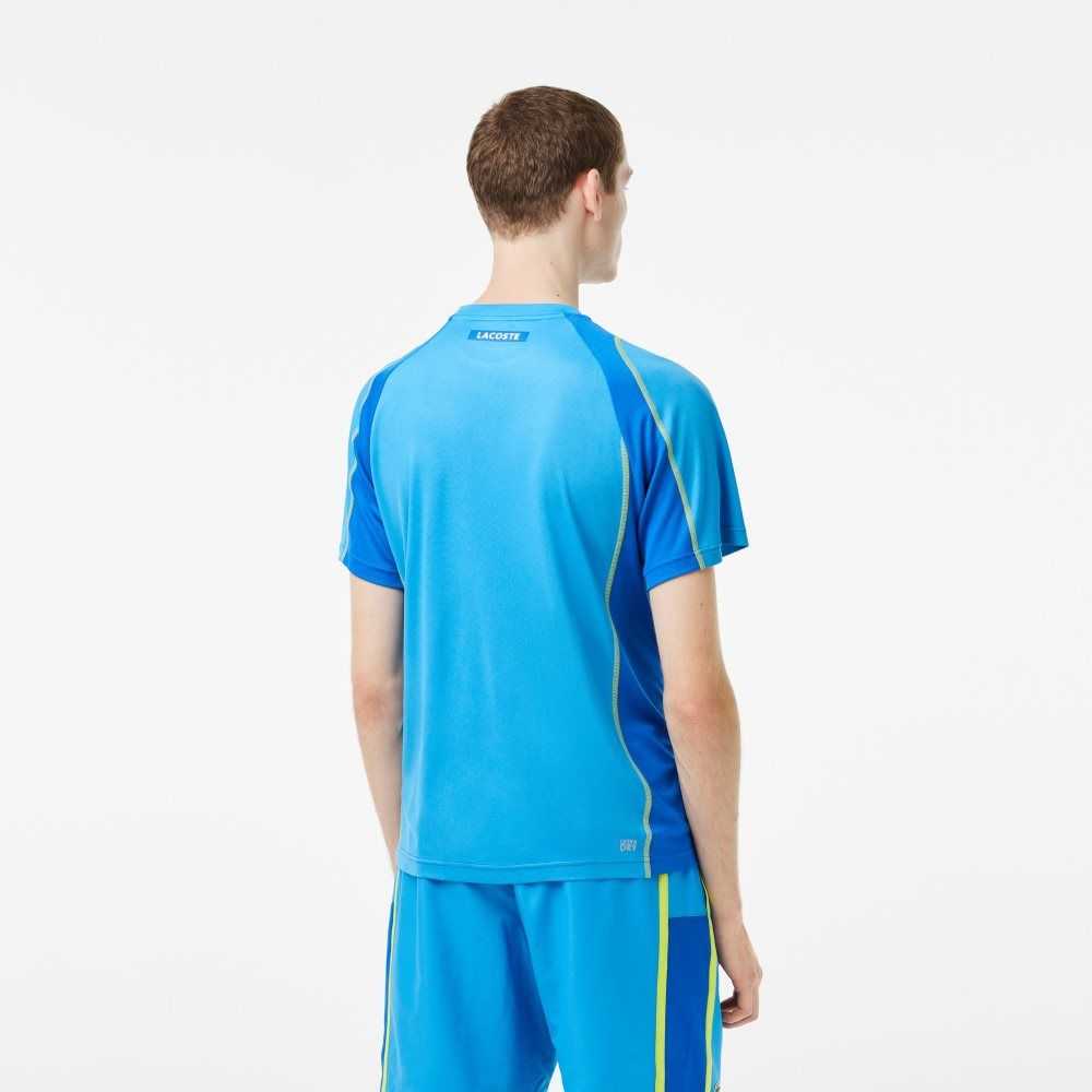 Lacoste Tenis in Tear Resistant Pique Azules Amarillo | 2367-WFCVU