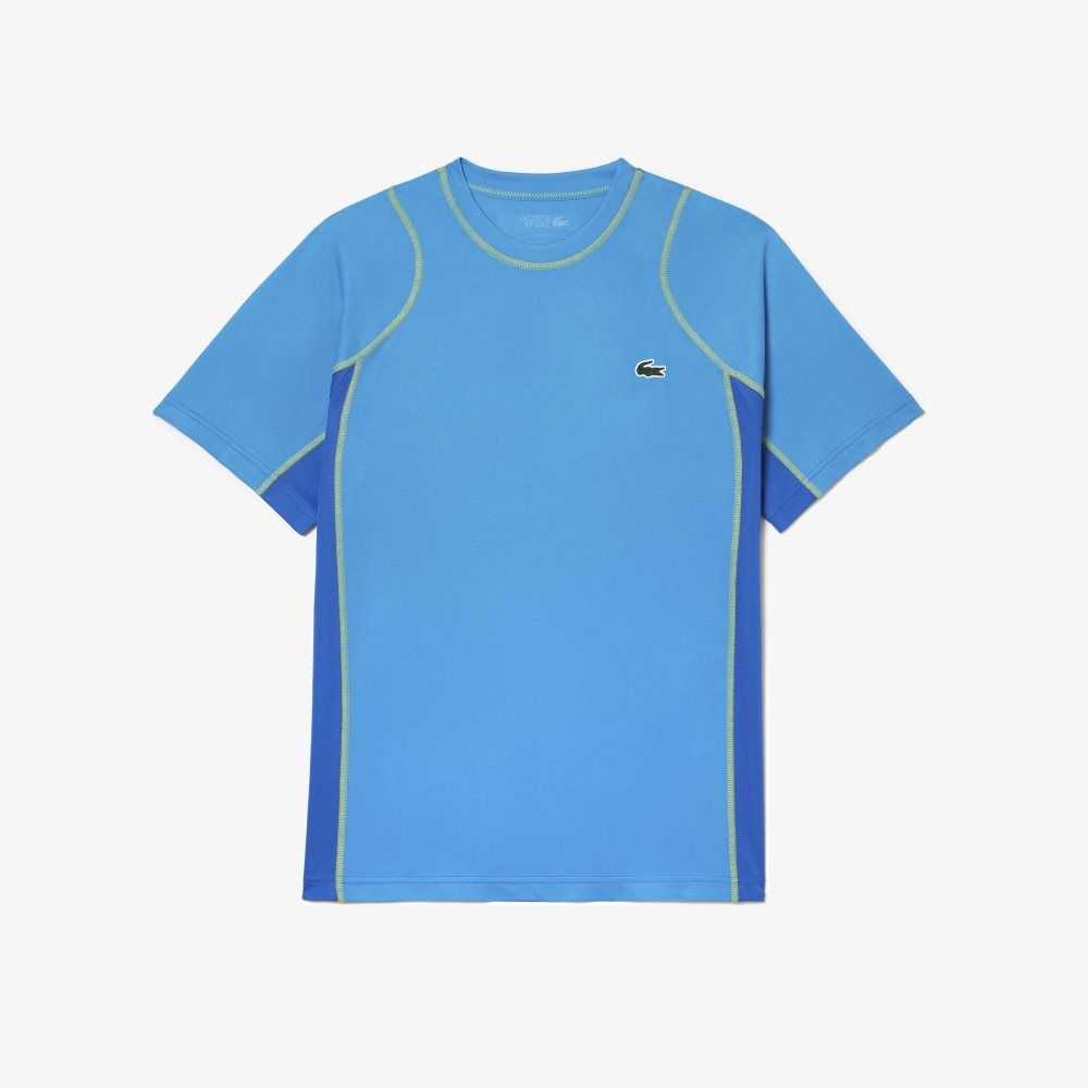 Lacoste Tenis in Tear Resistant Pique Azules Amarillo | 2367-WFCVU