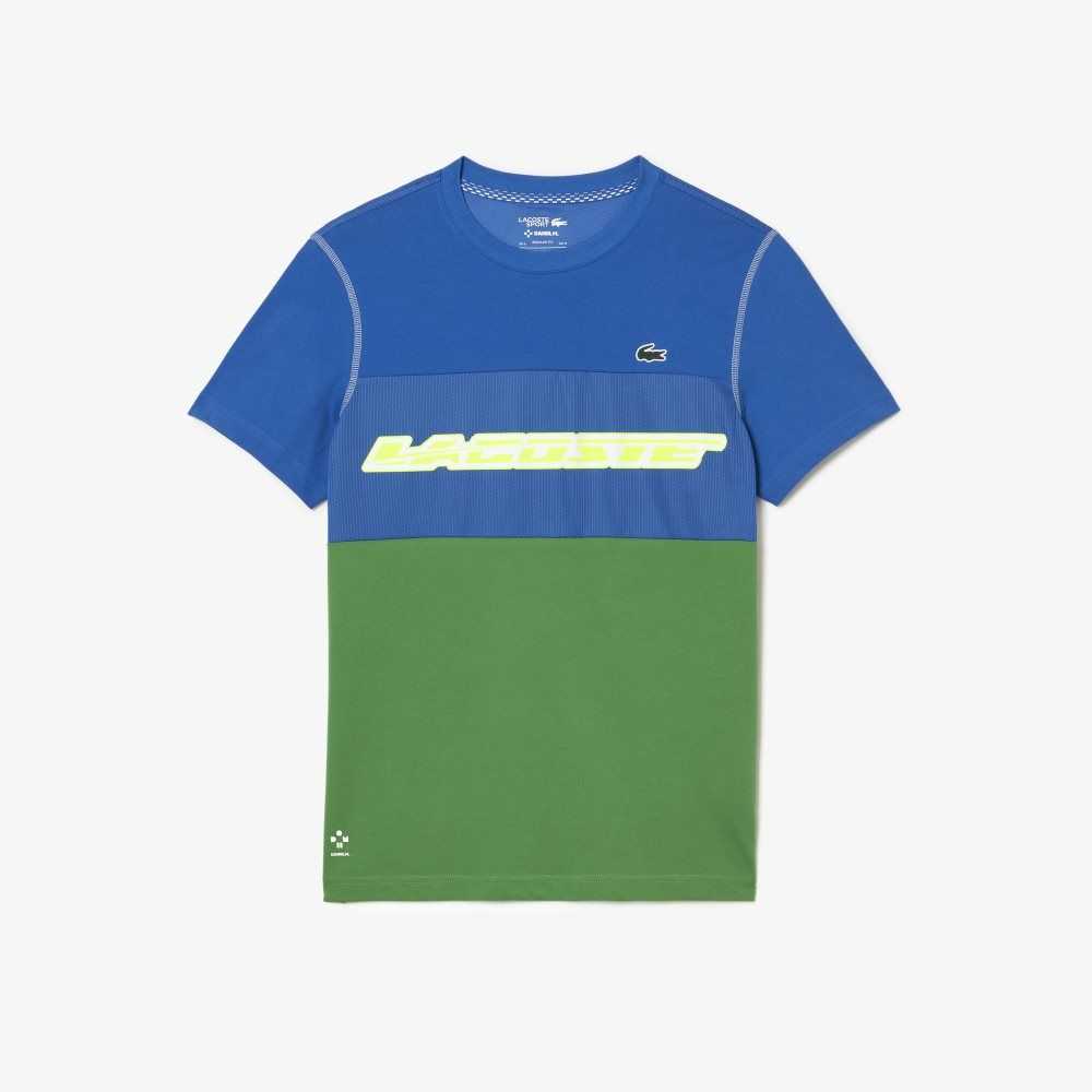 Lacoste Tenis x Daniil Medvedev Jersey Azules Verde Blancas Amarillo | 1286-WVEKA