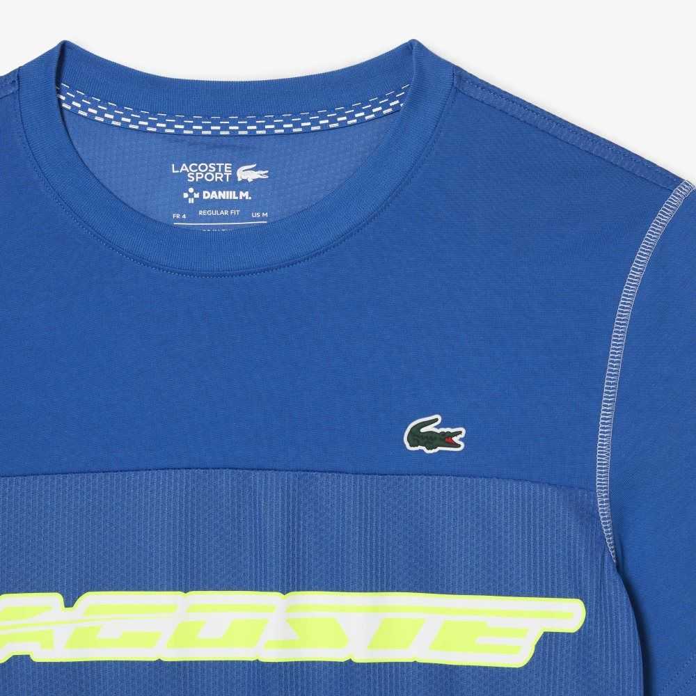 Lacoste Tenis x Daniil Medvedev Jersey Azules Verde Blancas Amarillo | 1286-WVEKA