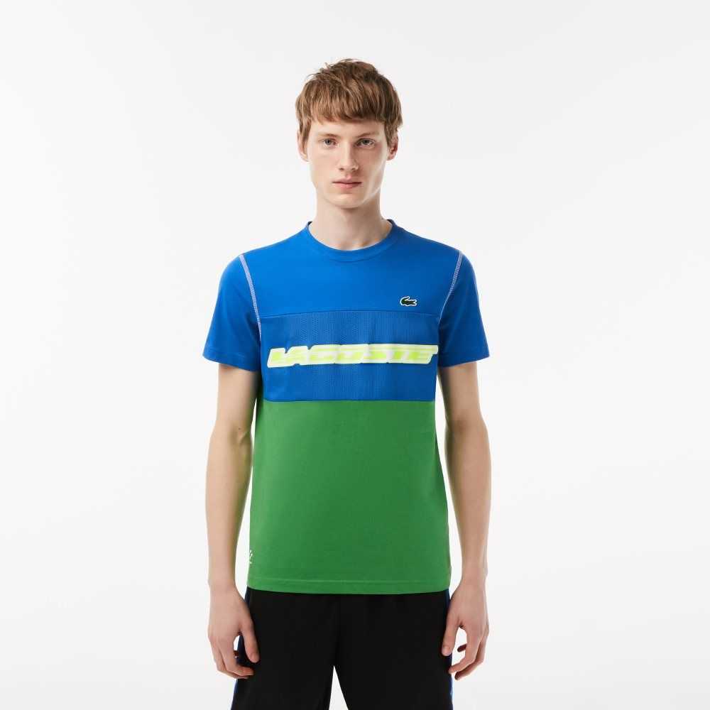 Lacoste Tenis x Daniil Medvedev Jersey Azules Verde Blancas Amarillo | 1286-WVEKA