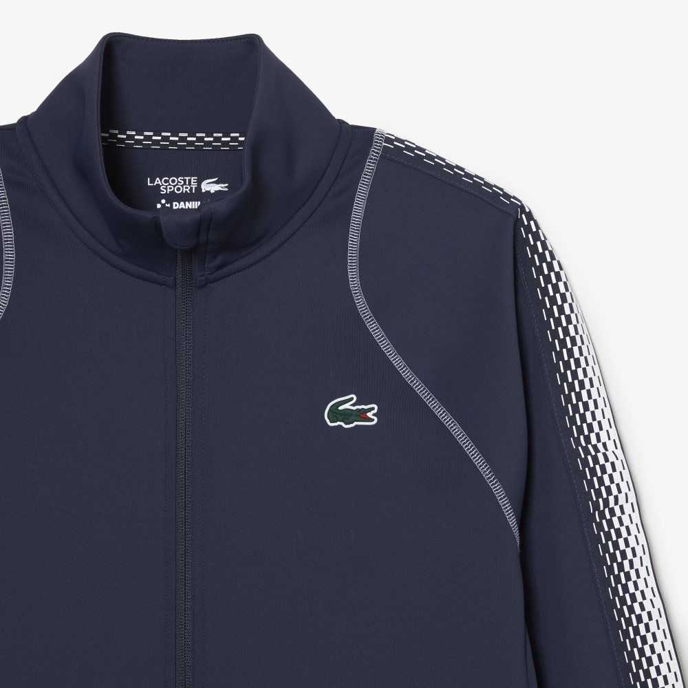 Lacoste Tenis x Daniil Medvedev Zipped Azules Blancas | 6905-XHFJM