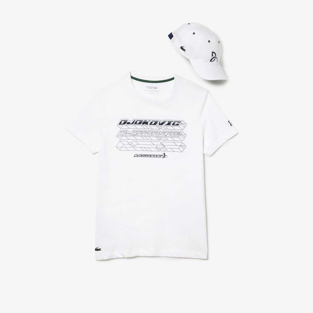 Lacoste Tenis x Novak Djokovic Regular Fit and Cap Pack Blancas | 7042-LYONV