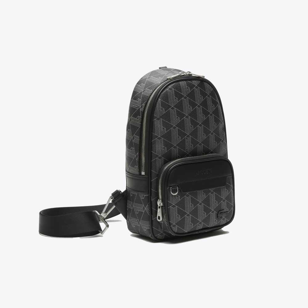 Lacoste The Blend Monogram Print Cross Body Multicolor | 1432-PFHOD