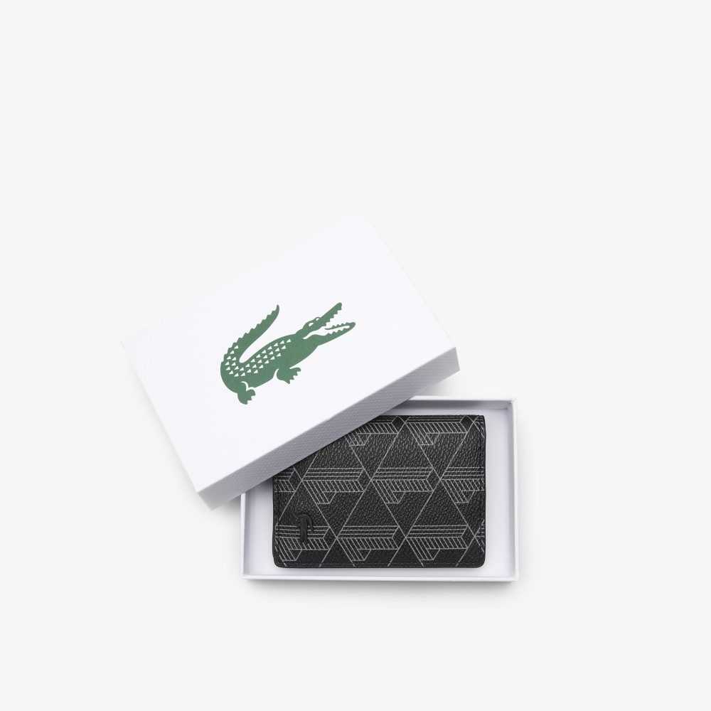 Lacoste The Blend Monogram Print Vertical Card Holder Multicolor | 9732-AKOMY