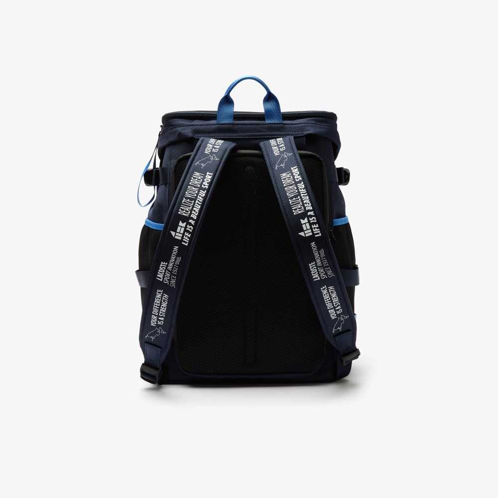 Lacoste Theo Curin Technical Lona Backpack Azul Marino | 3561-UGTAR