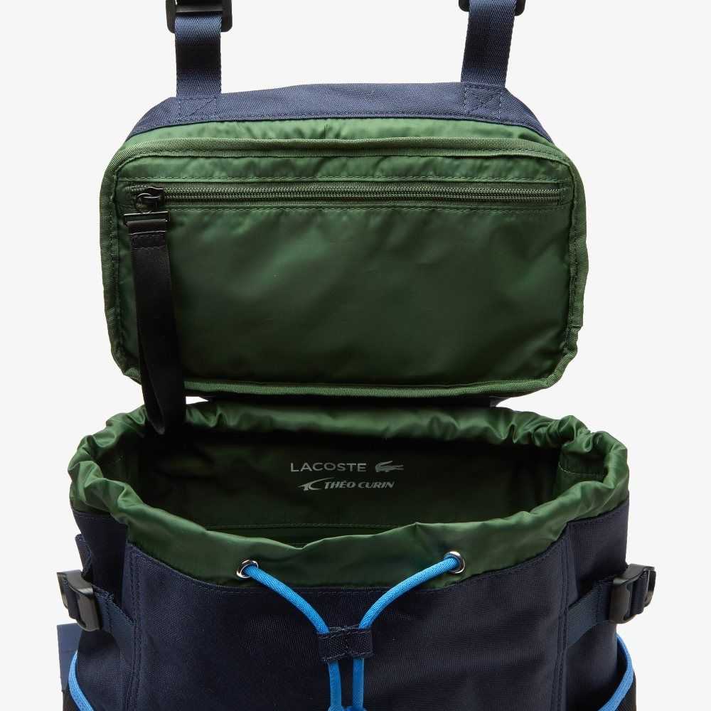 Lacoste Theo Curin Technical Lona Backpack Azul Marino | 3561-UGTAR