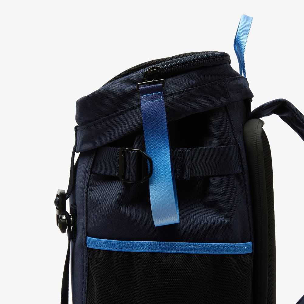 Lacoste Theo Curin Technical Lona Backpack Azul Marino | 3561-UGTAR