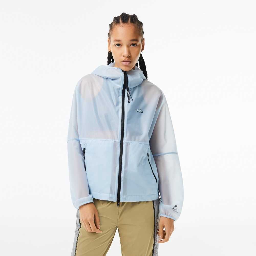 Lacoste Transparent Windbreaker Azules | 5420-WRYEH