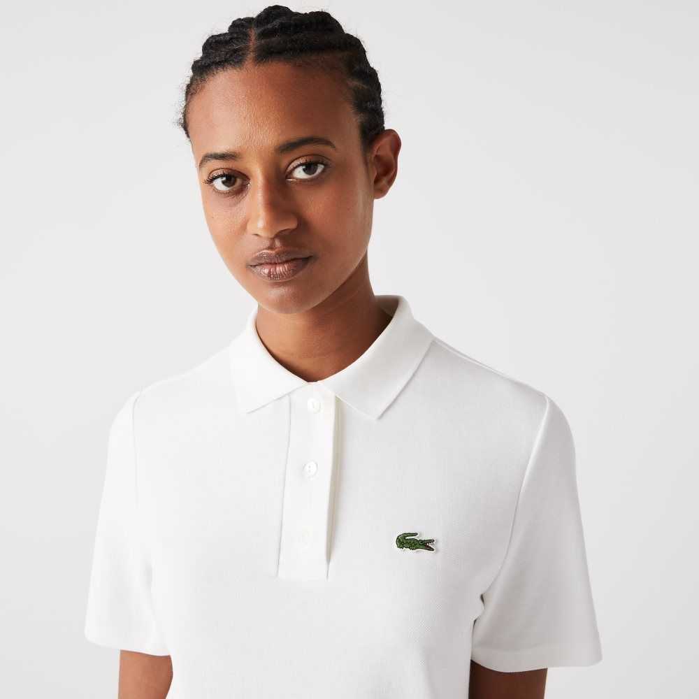 Lacoste Trumpet Sleeve Pique Polo Blancas | 4285-ARCQM