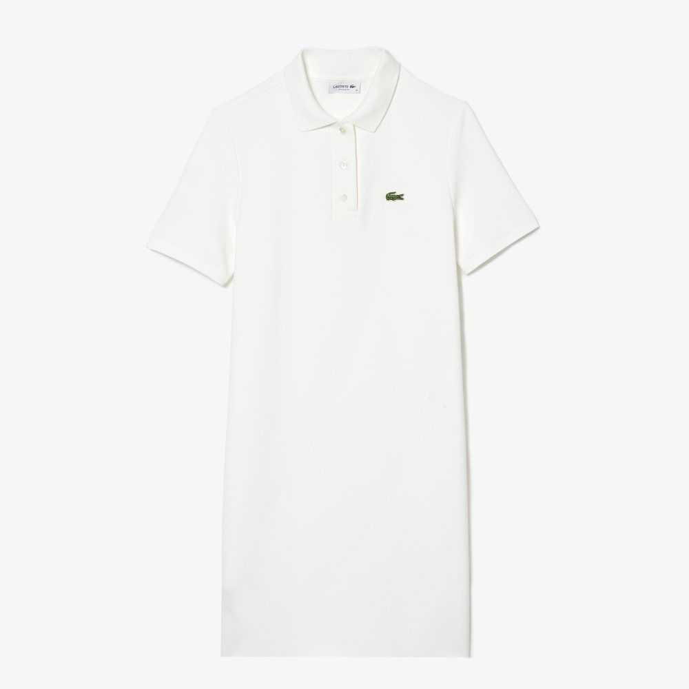 Lacoste Trumpet Sleeve Pique Polo Blancas | 4285-ARCQM