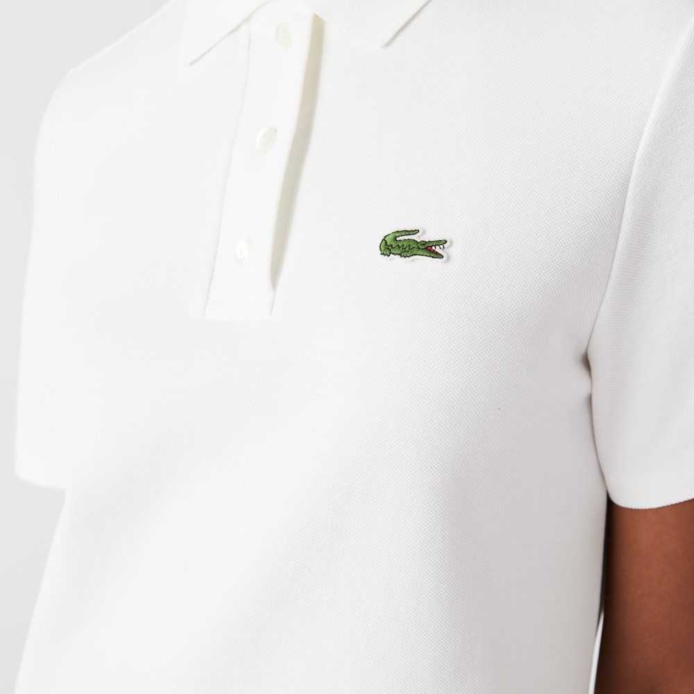 Lacoste Trumpet Sleeve Pique Polo Blancas | 4285-ARCQM