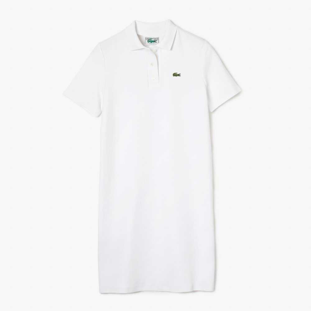 Lacoste Trumpet Sleeve Pique Polo Blancas | 4780-FNMYZ