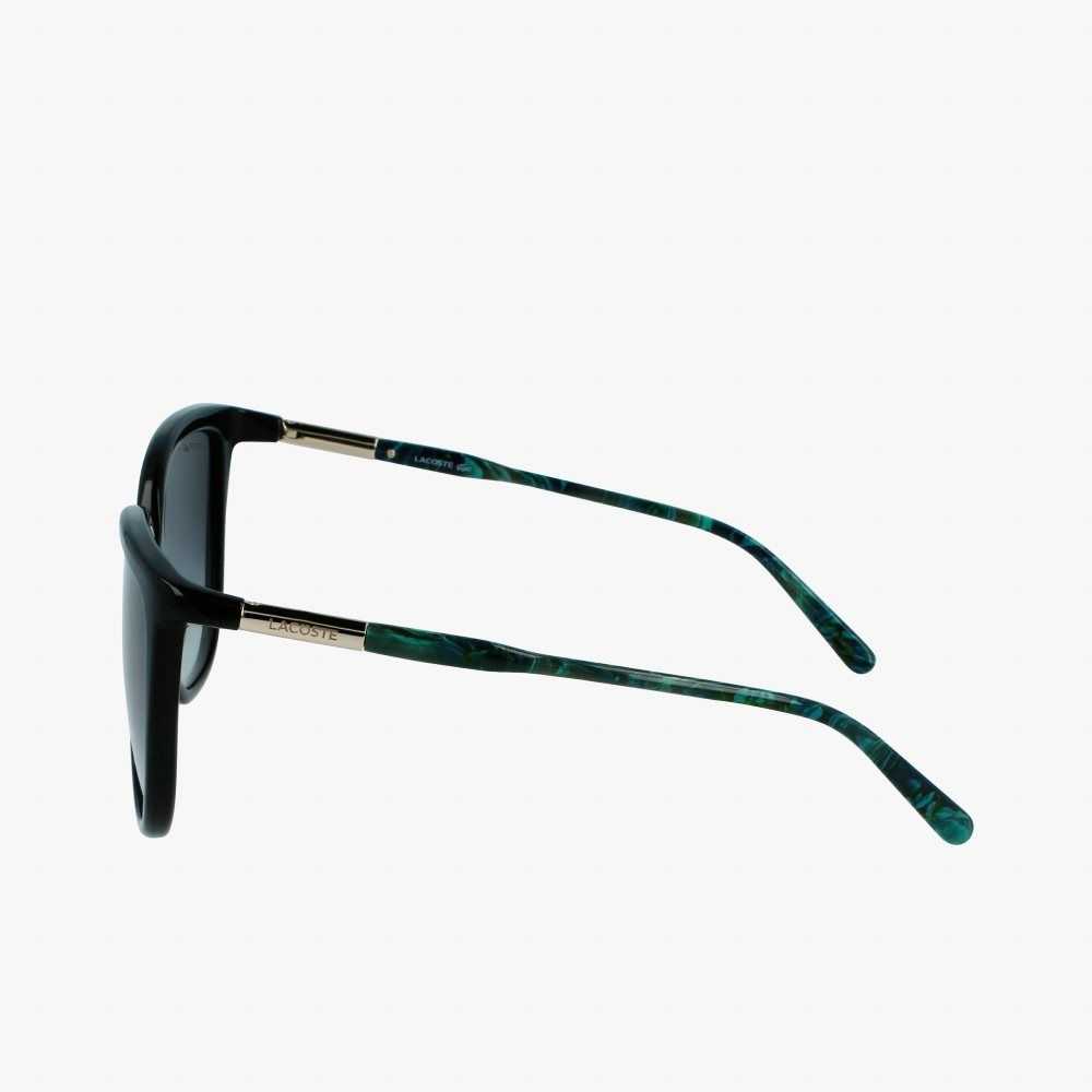 Lacoste Tubular Temple Butterfly Acetate Negras | 1357-TGSMX