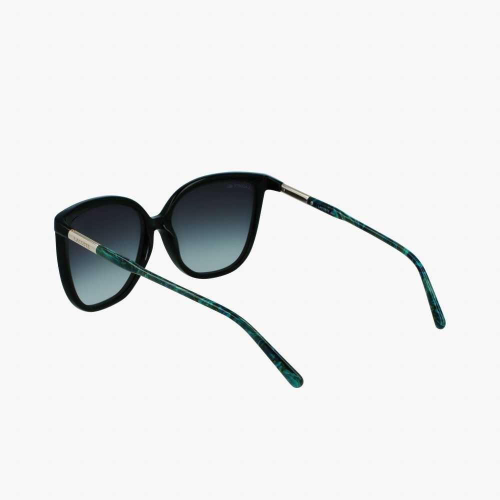 Lacoste Tubular Temple Butterfly Acetate Negras | 1357-TGSMX