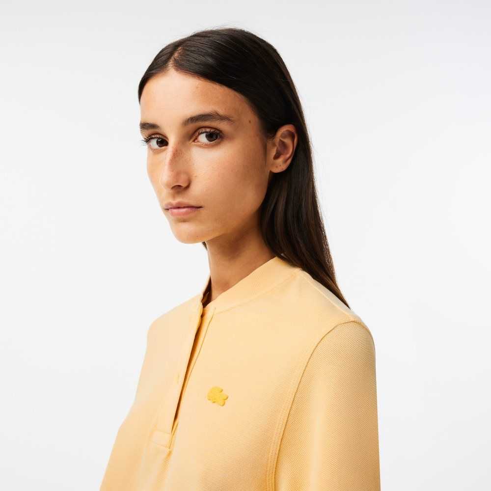 Lacoste Tunisian Neck Organic Algodon Pique Amarillo | 2705-VOKST