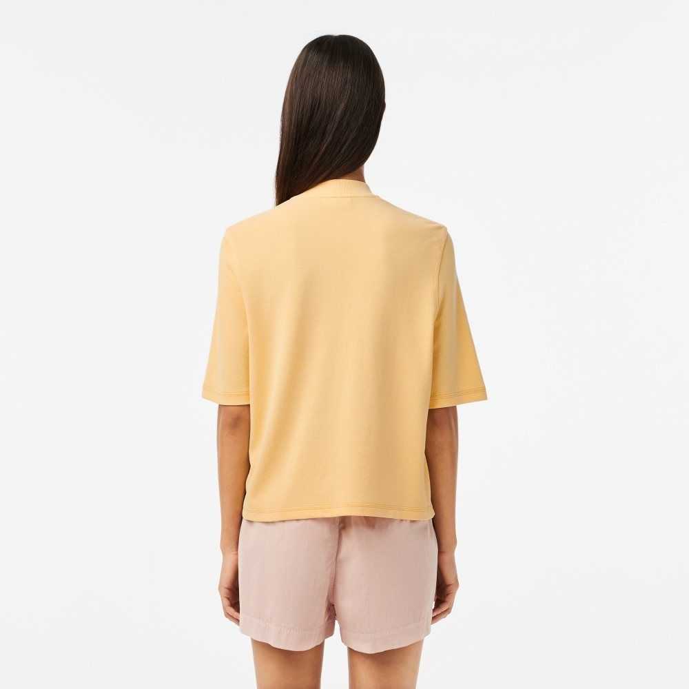 Lacoste Tunisian Neck Organic Algodon Pique Amarillo | 2705-VOKST