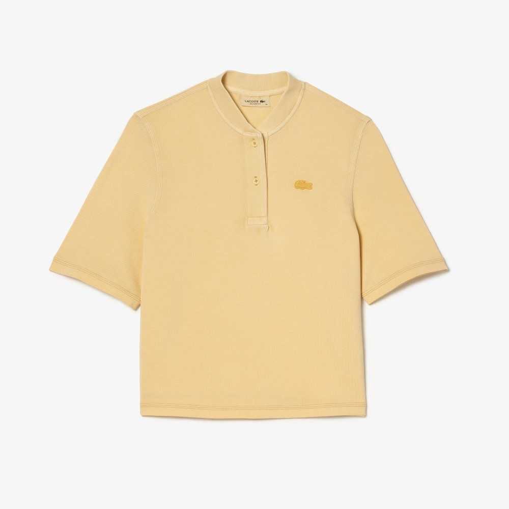 Lacoste Tunisian Neck Organic Algodon Pique Amarillo | 2705-VOKST