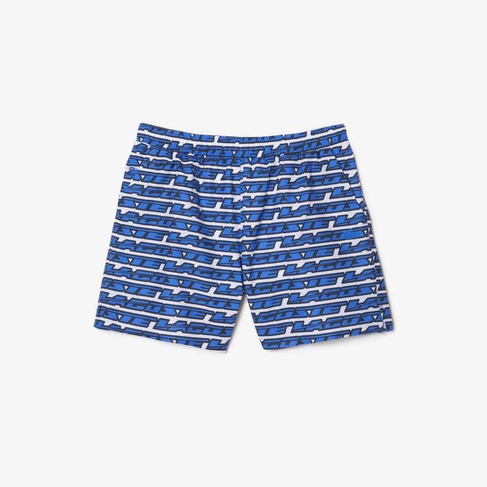 Lacoste Two-Tone Print Blancas Azules | 1674-QETLF